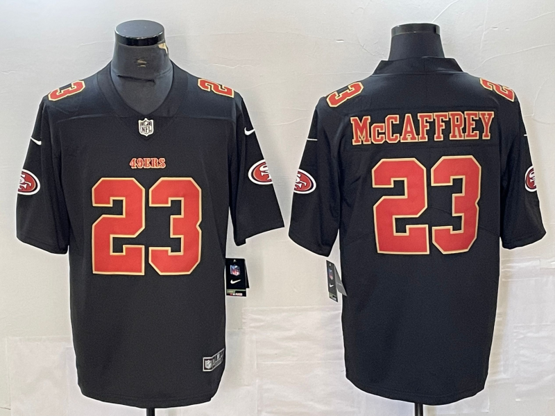 Men's San Francisco 49ers Christian McCaffrey Carbon Black Fashion Game Jersey