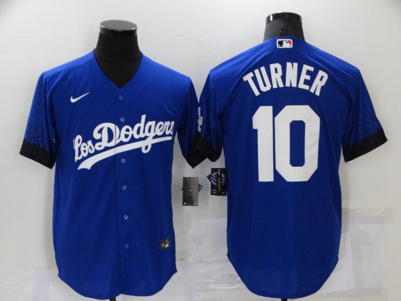 Men's Los Angeles Dodgers Justin Turner Blue Stitched Jersey