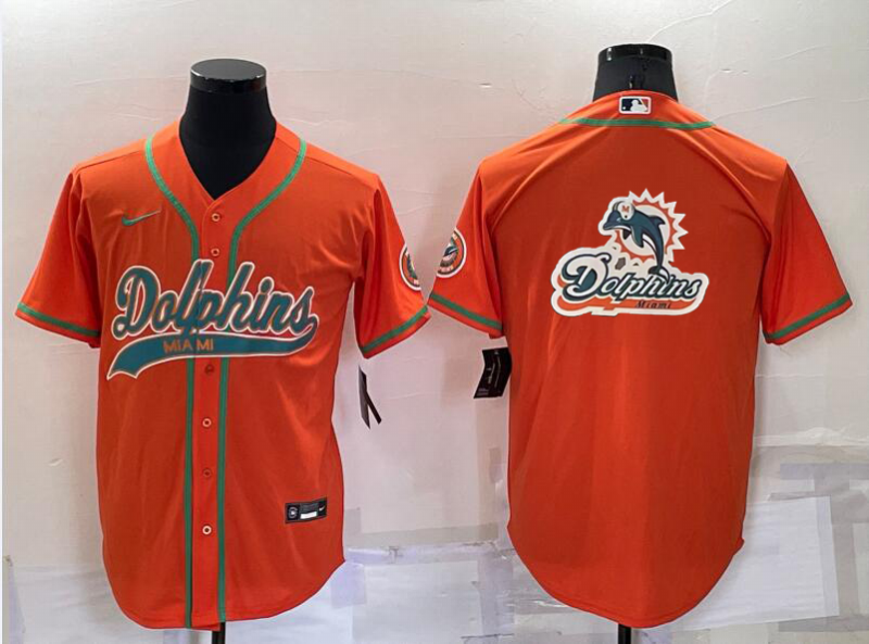 Men's Miami Dolphins Orange Game Jersey1