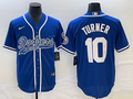 Men's Los Angeles Dodgers Justin Turner Royal Player Jersey Joint Edition