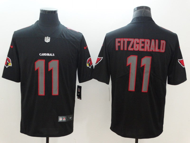Men's Arizona Cardinals Larry Fitzgerald #11 Black Player Jersey1