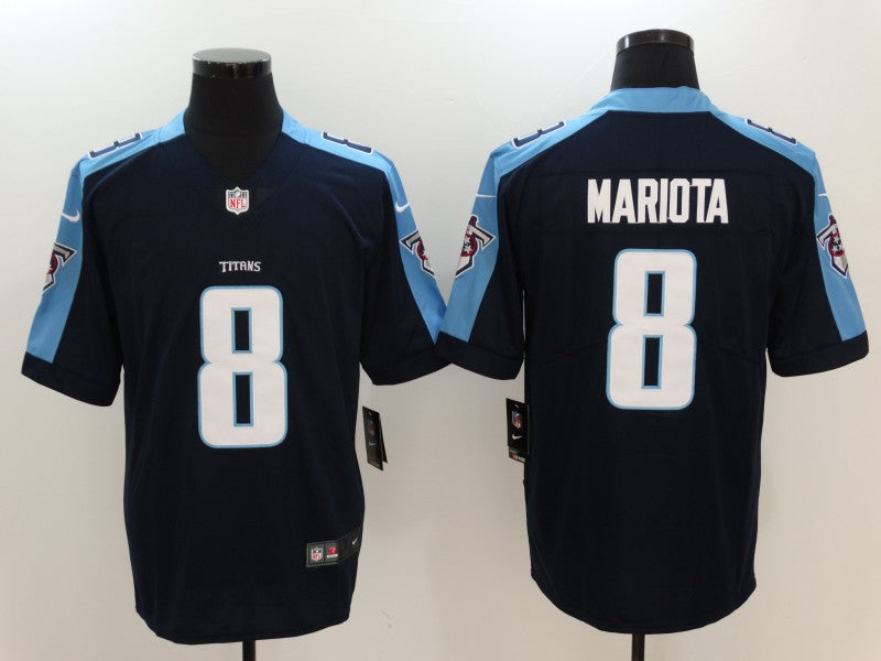 Men's Tennessee Titans Marcus Mariota Navy Game Player Jersey