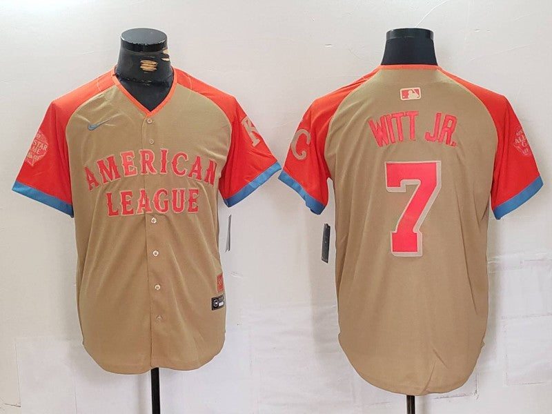 Men's American League Bobby Witt Jr. Cream 2024  All-Star Game Limited Player Jersey