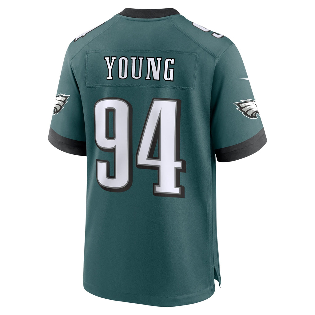 Byron Young Philadelphia Eagles  Team Game Jersey - Midnight Green