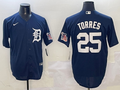 Men's Detroit Tigers Gleyber Torres Navy Replica Player Jersey