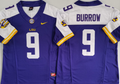 Men's LSU Tigers Joe Burrow Purple Game Jersey