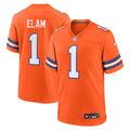 Jason Elam Denver Broncos  Mile High Collection 1977 Throwback Retired   Game Jersey - Orange