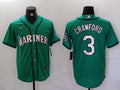 Men's Seattle Mariners JP Crawford #3 Aqua Replica Player Jersey1