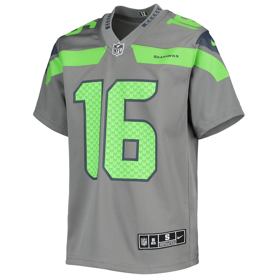 Custom Seattle Seahawks InvertedTeam Game Jersey - Gray