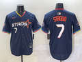 Men's Houston Astros C.J. Stroud #7 Navy 2025 City Connect Limited Player Jersey
