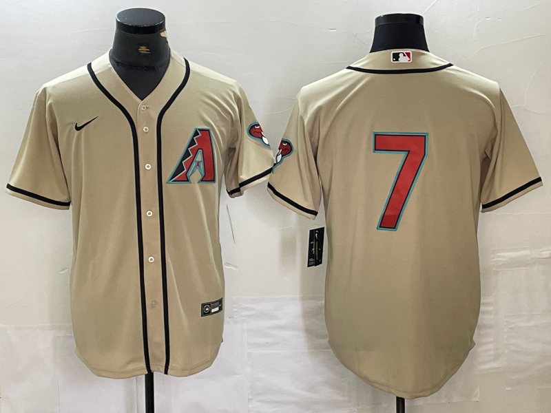 Men's Arizona Diamondbacks Corbin Carroll Cream Replica Player Jersey