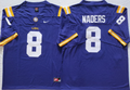 Men's LSU Tigers Malik Nabers Purple Player Game Jersey