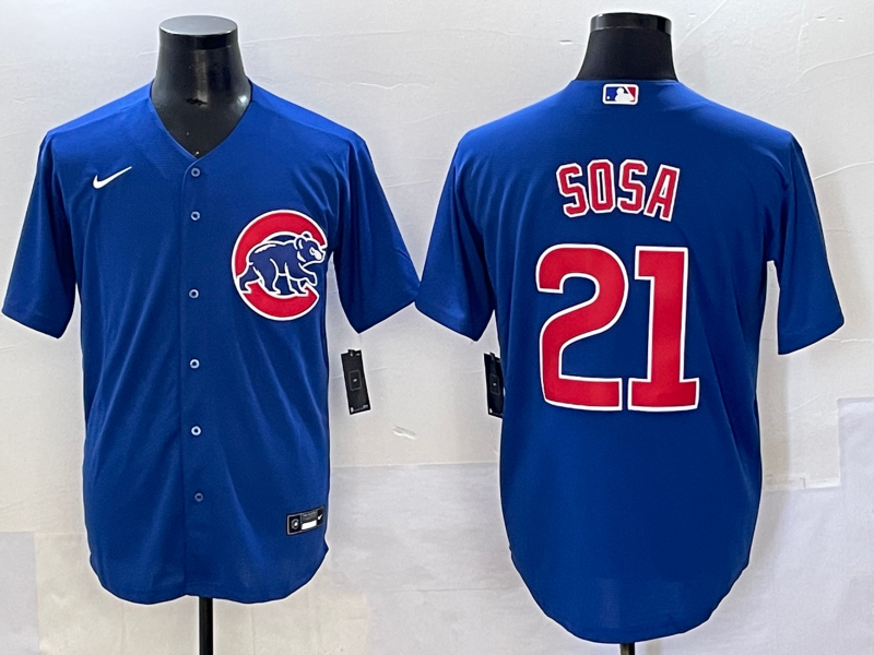 Men's Chicago Cubs Sammy Sosa Blue Replica Baseball Jersey