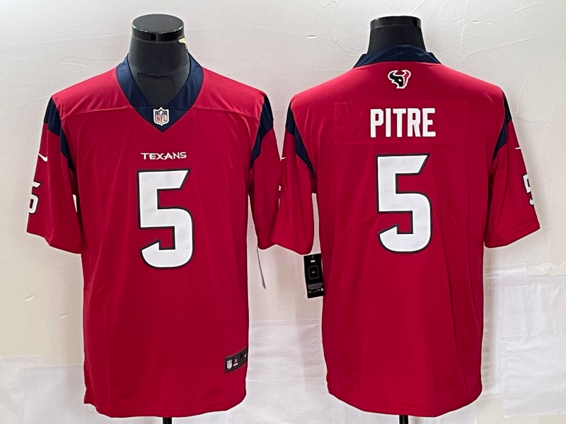 Men's Houston Texans Jalen Pitre Red Game Player Jersey