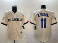 Men's Los Angeles Dodgers Roki Sasaki Cream 2024 City Connect Limited Player Jersey