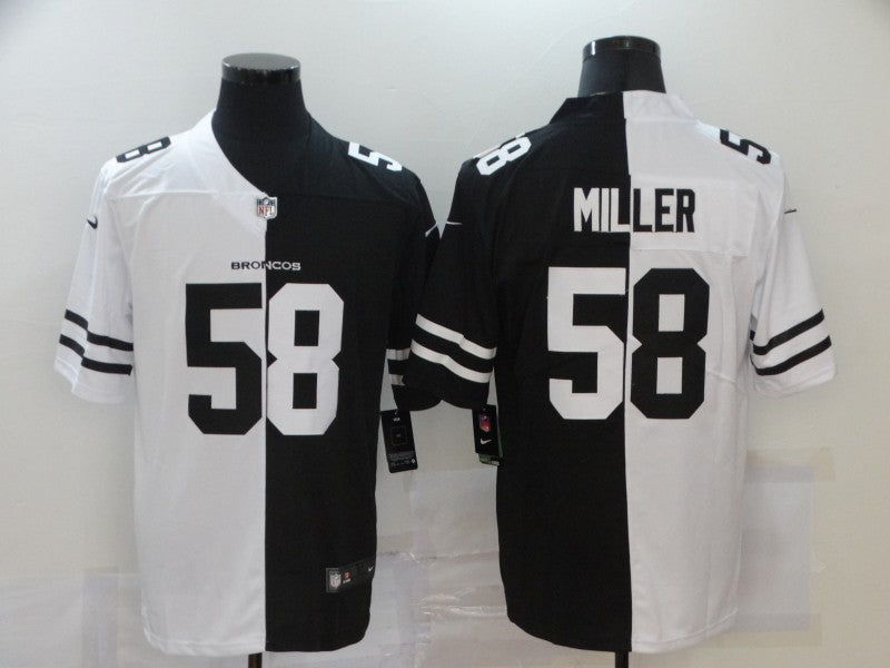 Men's Denver Broncos Von Miller #58 Black/White Game Jersey1
