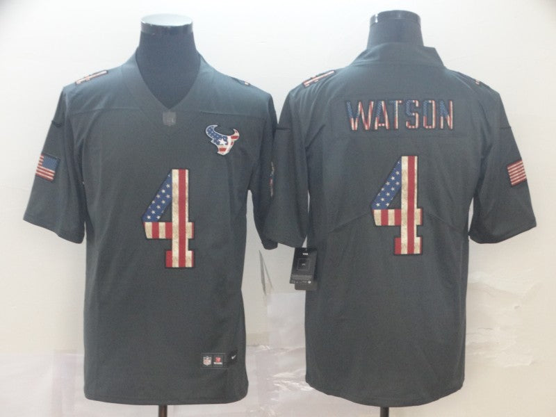 Men's Houston Texans Deshaun Watson #4 Black Team Game Jersey1
