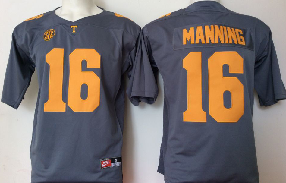 Men's Tennessee Volunteers Peyton Manning Black Player Game Jersey