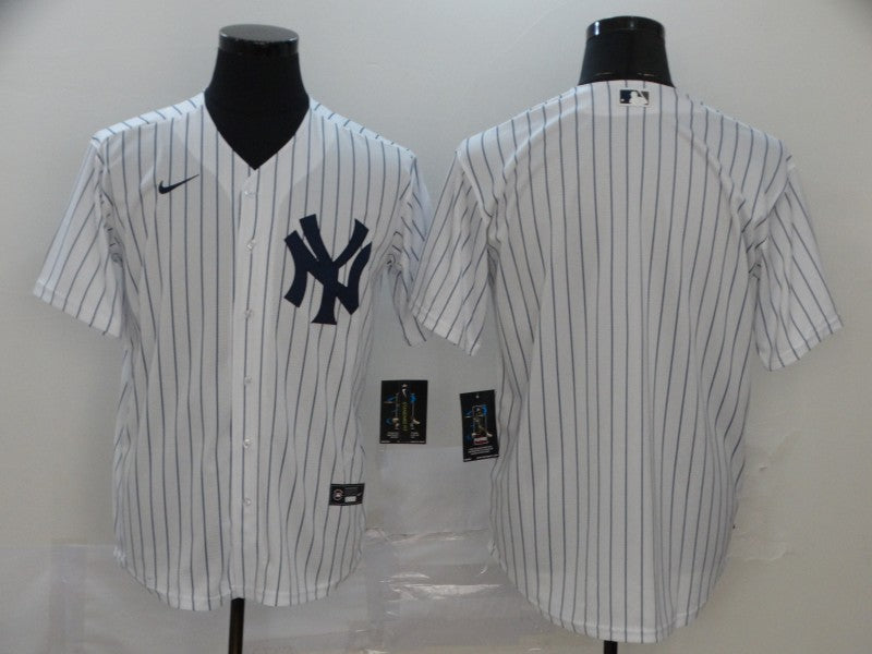 Men's New York Yankees White Home Replica Blank Jersey1