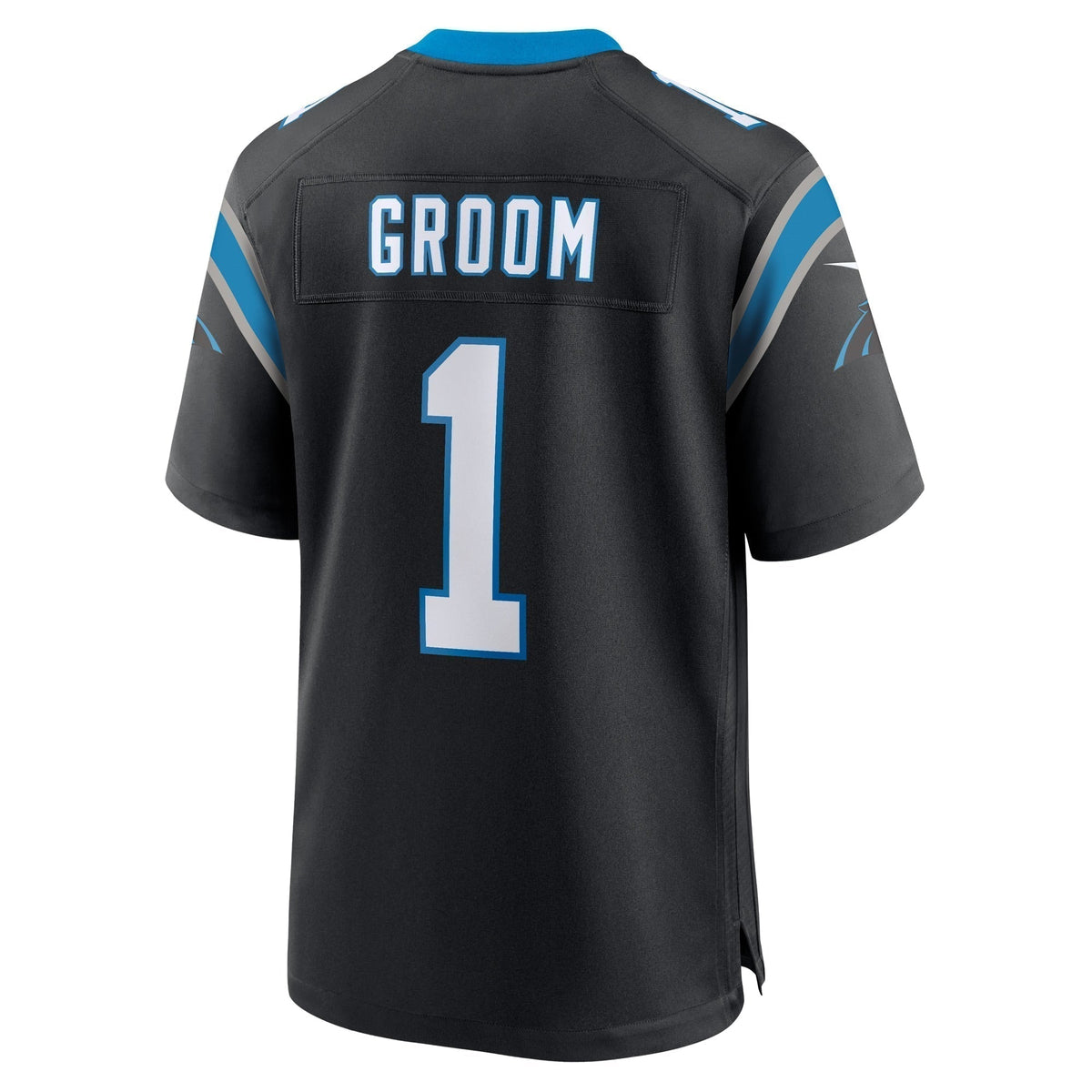 Number 1 Groom Carolina Panthers  Game Jersey - Black