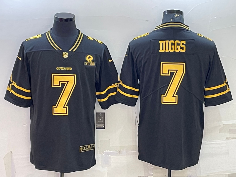Men's Dallas Cowboys Trevon Diggs Black Player Game Jersey
