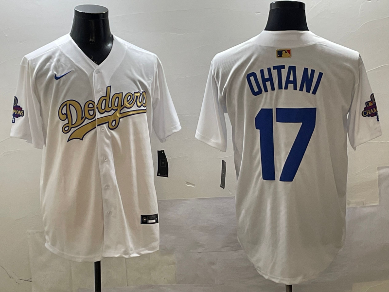 Men's Los Angeles Dodgers Shohei Ohtani White Alternate Player Jersey1