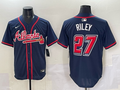Men's Atlanta Braves Austin Riley #27 Navy 2025  Speedway Classic Alternate Limited Jersey