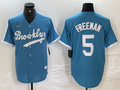 Men's Los Angeles Dodgers Freddie Freeman Light Blue Alternate Cooperstown Collection Player Jersey