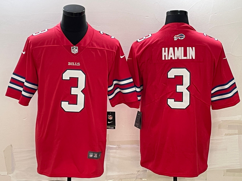 Men's Buffalo Bills Damar Hamlin Red Game Jersey