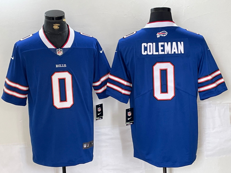 Men's Buffalo Bills Keon Coleman #0 Royal 2024  active Player Game Jerseys