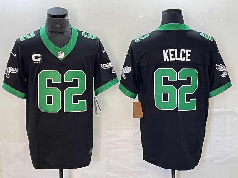 Men's Philadelphia Eagles Jason Kelce Black Game Player Jersey