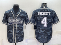 Men's Dallas Cowboys Dak Prescott Grey Camouflage Player Jersey Joint Edition