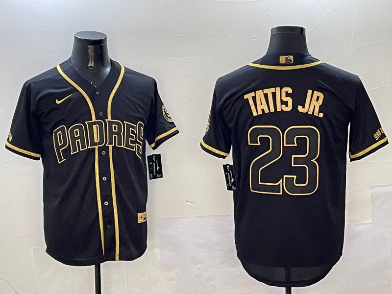 Men's San Diego Padres Fernando Tatis Jr. Black Player Stitched Jersey