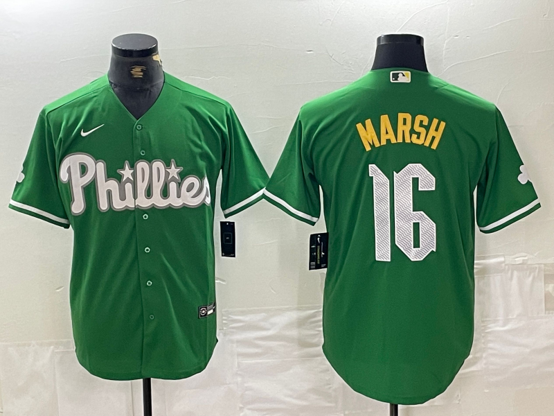 Men's Philadelphia Phillies Brandon Marsh Green Replica Player Jersey