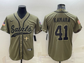 Men's New Orleans Saints Alvin Kamara Olive 2022 Salute To Service Retired Player Limited Jersey Joint Edition