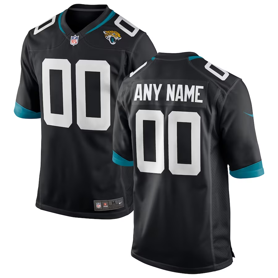 Custom1 Jacksonville Jaguars Black Game Jersey1