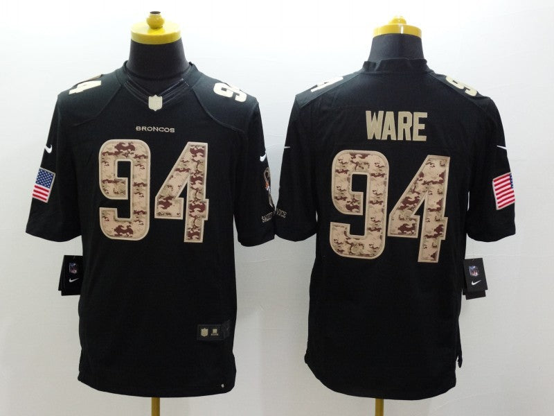 Men's Denver Broncos DeMarcus Ware #94 Black Game Jersey1