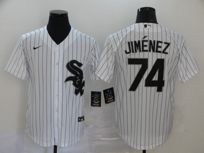 Men's Chicago White Sox Eloy Jimenez #74 White Replica Baseball Jersey1