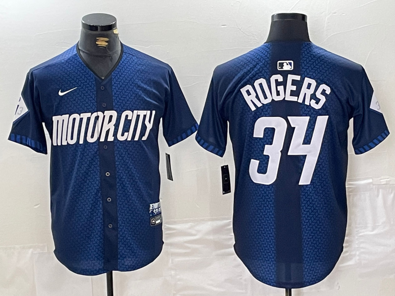 Men's Detroit Tigers Jake Rogers Navy 2024 City Connect Limited Jersey