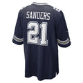 D.Cowboys #21 Deion Sanders Navy Team Retired Player Game Jersey