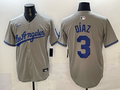 Men's Los Angeles Dodgers Edwin Diaz #3 Gray Replica Jersey