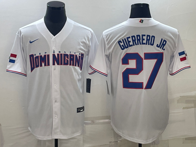 Men's 2023 World Baseball Classic Vladimir Guerrero Jr. Dominican Republic White Jersey