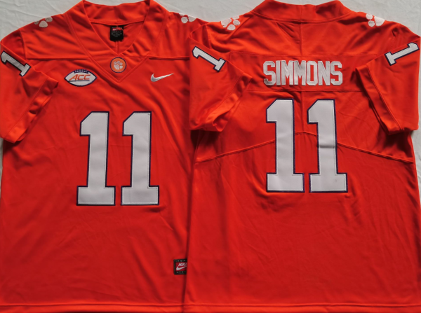 Men's Clemson Tigers Isaiah Simmons Orange Game Jersey