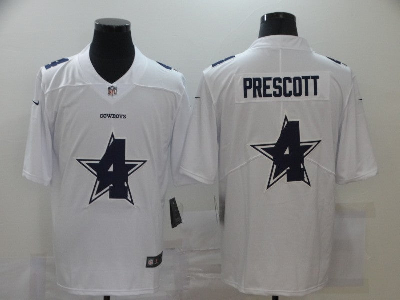 Men's Dallas Cowboys #4 Dak Prescott White Player Game Jersey1