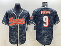 Men's Cincinnati Bengals Joe Burrow Grey Camouflage Fashion Game Jersey