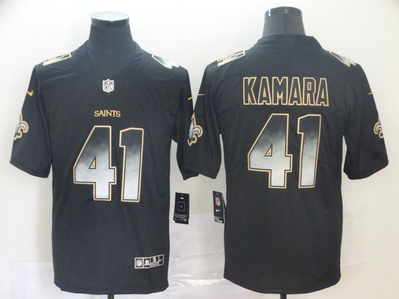 Men's New Orleans Saints #41 Alvin Kamara Black Authentic Game Jersey1