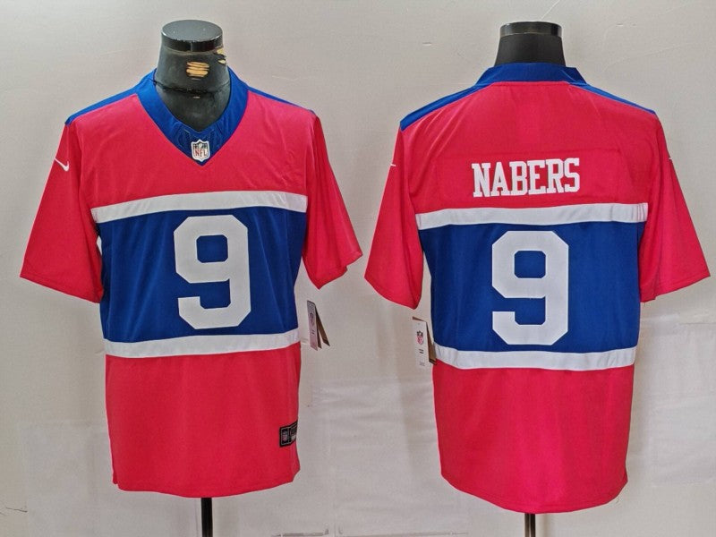 Men's New York Giants Malik Nabers Century Red Alternate Player Game Jersey