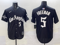 Men's Los Angeles Dodgers Freddie Freeman Black Team Game Player Jersey