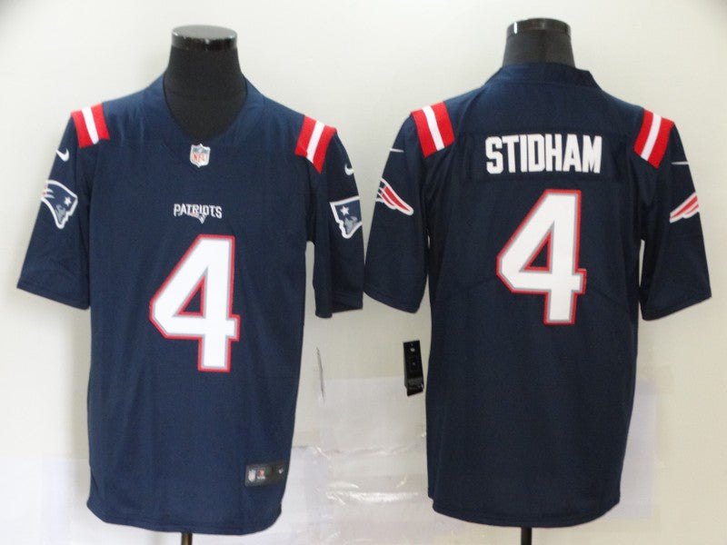 Men's New England Patriots Jarrett Stidham Navy Game Jersey