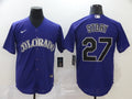 Men's Colorado Rockies Trevor Story Purple Replica Baseball Jersey